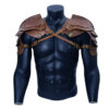 Handcrafted Medieval Retro Shoulder Armor (3) Farlangboo Embossed Leather Shoulder Armor: Medieval Viking Style Costume