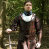 Leather medieval brigandine, brown (2) Leather medieval brigandine, brown