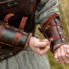 Viking leather bracers