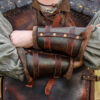 Viking leather bracers