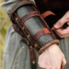 Viking leather bracers